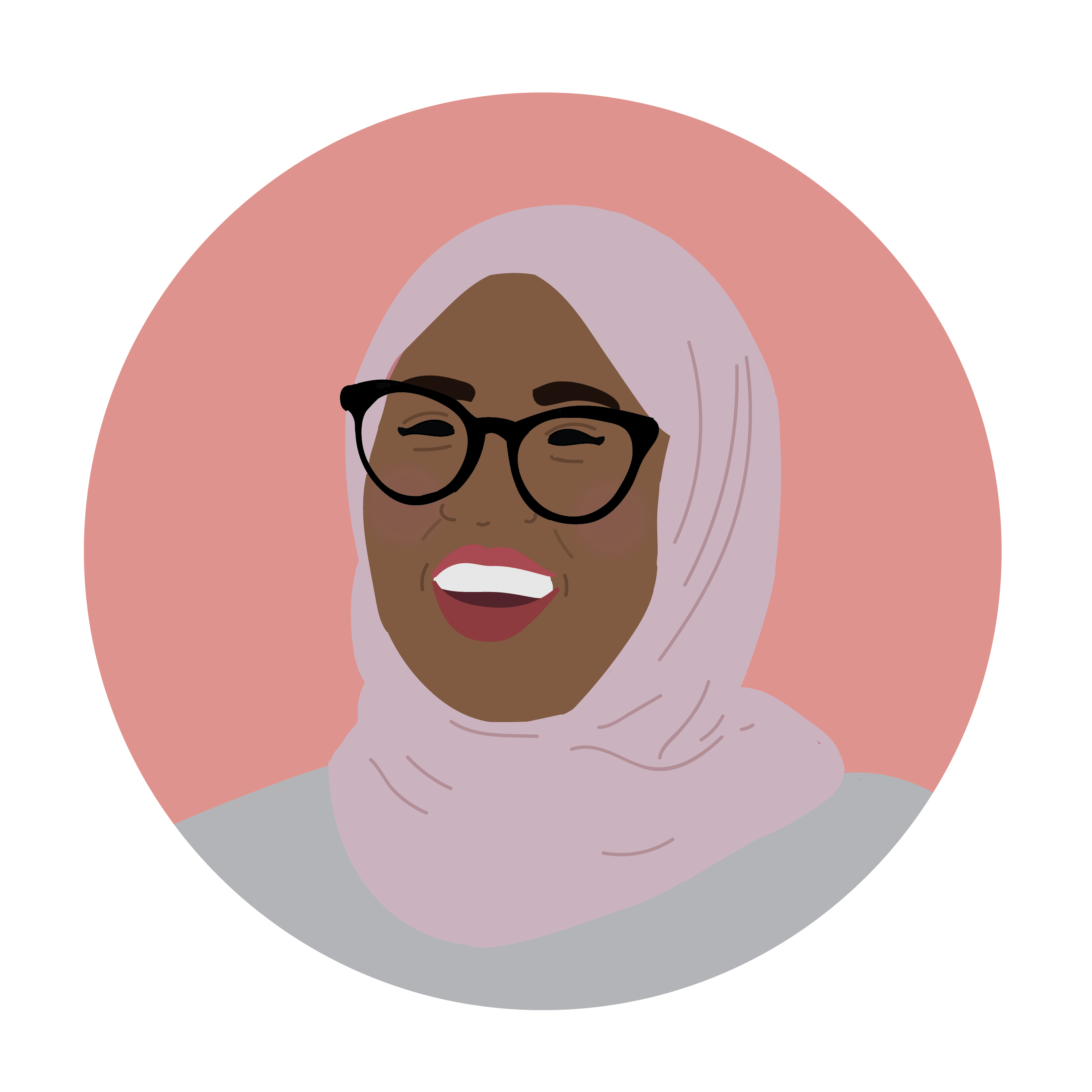 Nasma Ahmed illustrated headshot